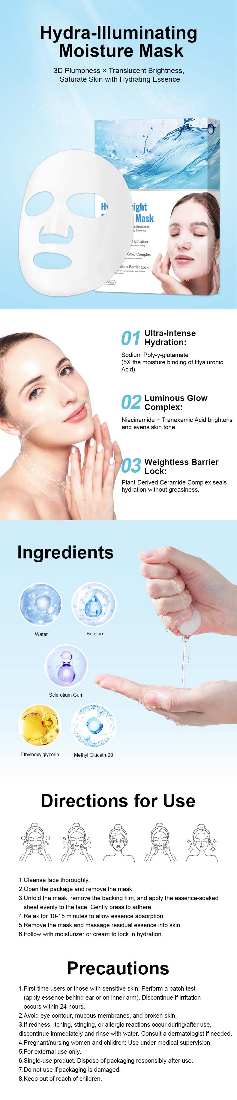 Aqua Glow Brightening Facial Mask